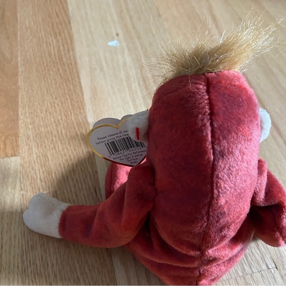 Ty Red Monkey Plush Toy Schweetheart Stuffed Animal - Picture 5 of 5